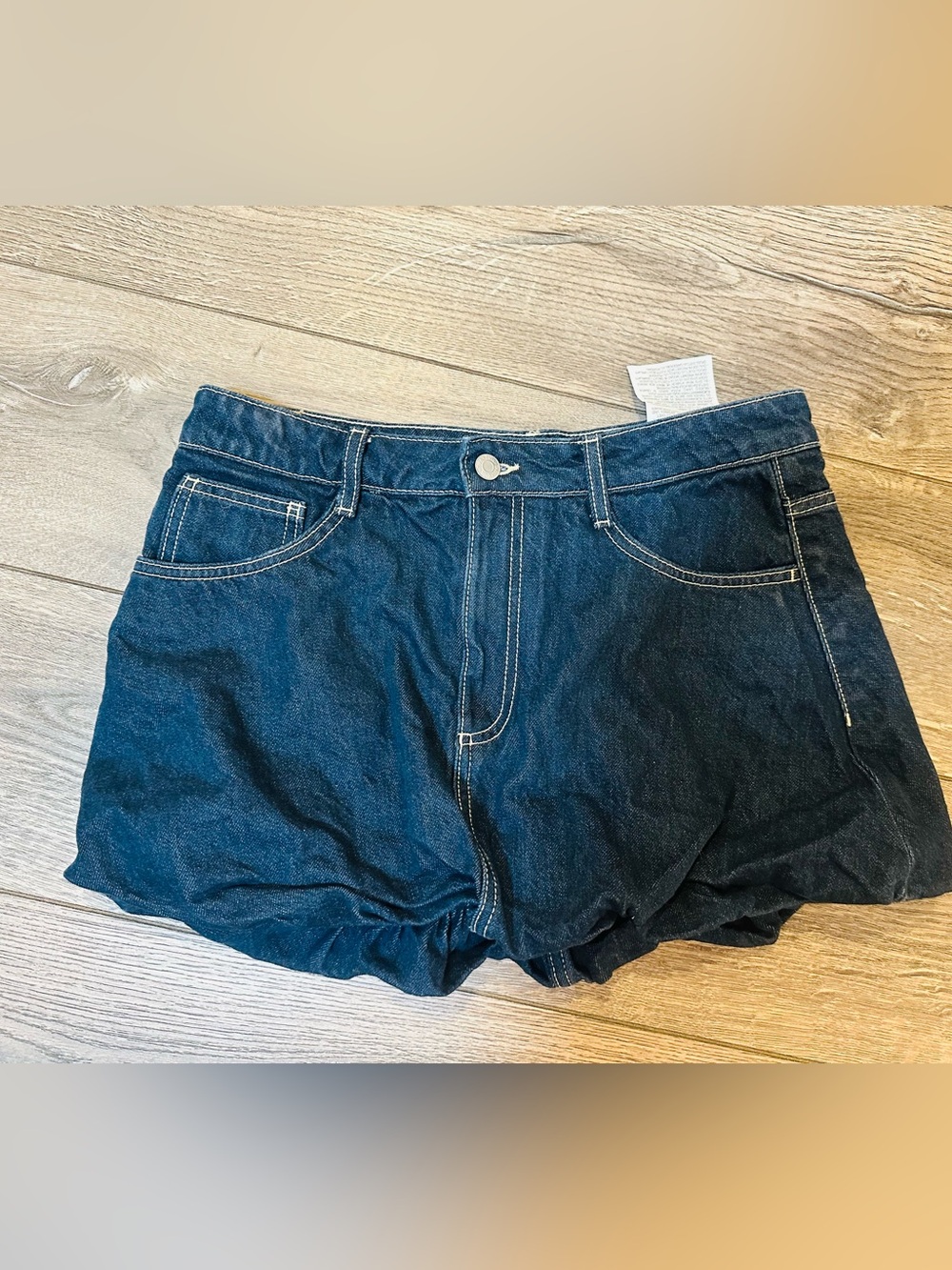Dark Jean Zara Mini Bubble Skirt Size 28